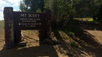 mt. scott trail marker sign